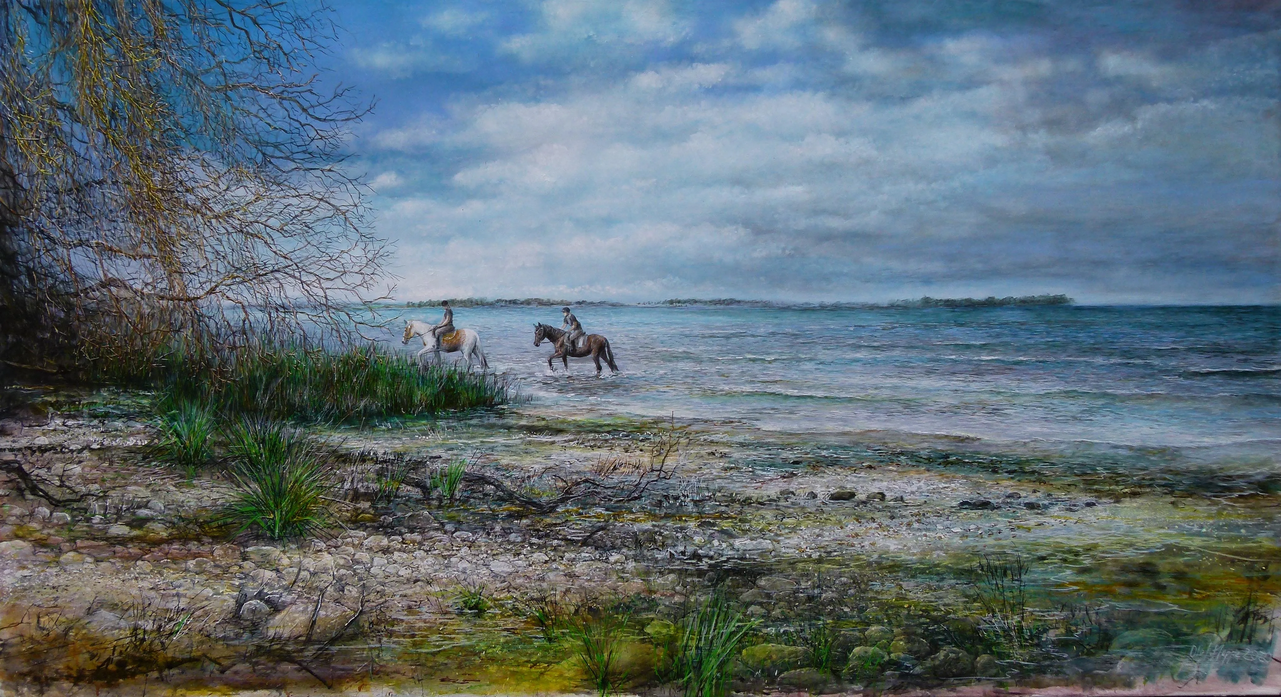 “Horses on Stover Beach” 2020